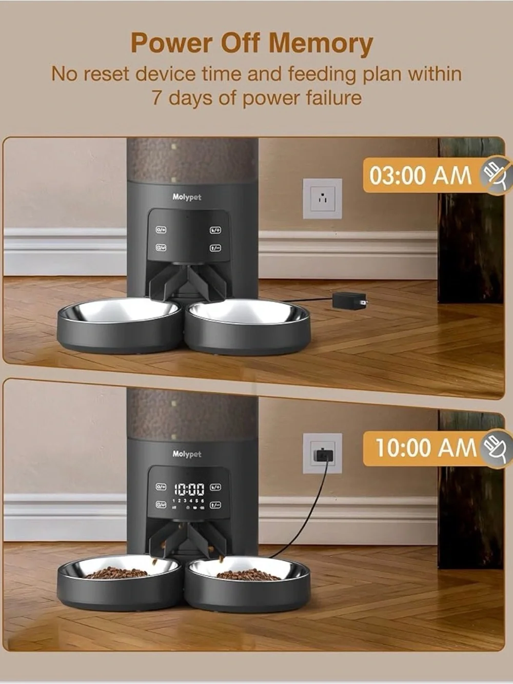 Automatic Cat Feeders for 2 Cats, new